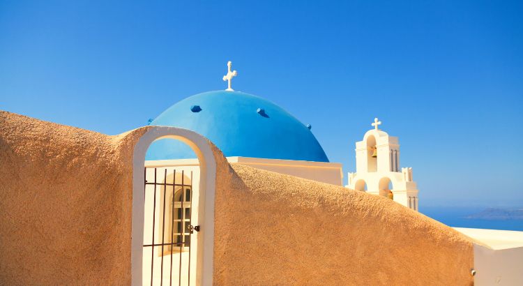 Blue Dome in Fira Santorini - Top Family-Friendly Activities in Santorini