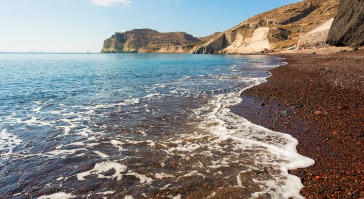 The Wonderful Red Beach in Santorini Greece