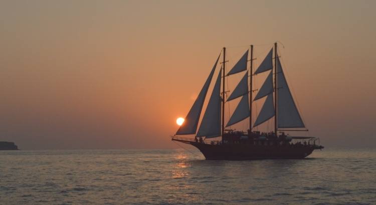 Cruising the Aegean in Santorini