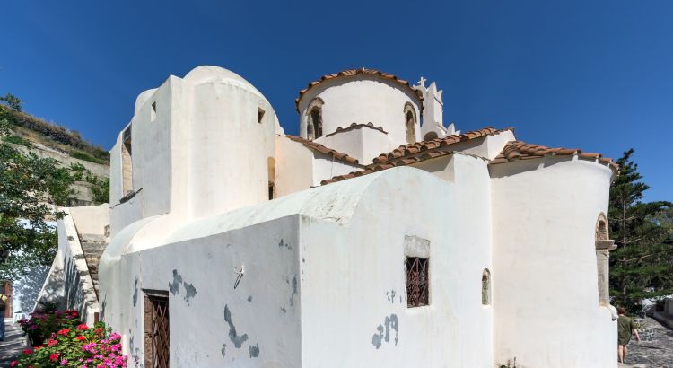 Panagia Episkopi Church in Mesa Gonia, Santorini Greece