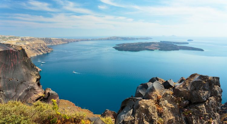 The Volcanic Landscape of Santorini Greece