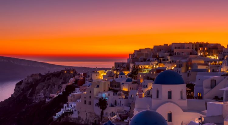 Sunset at Oia Santorini